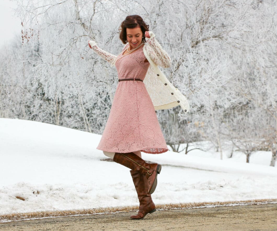 pink blush dress