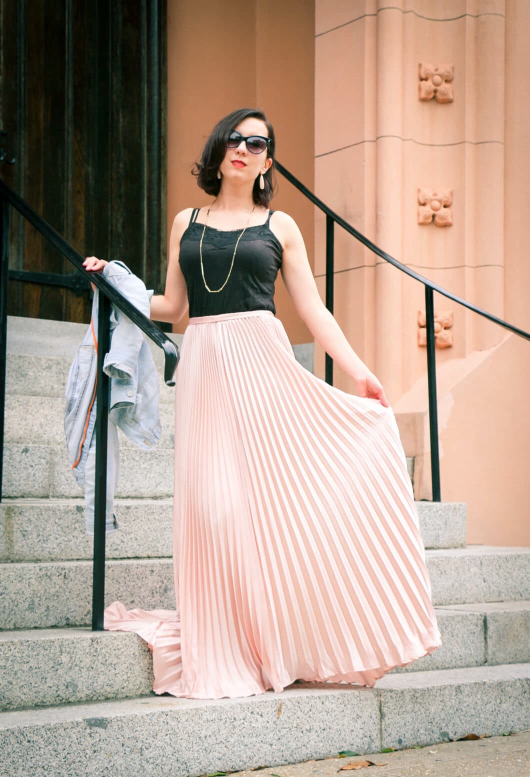 Shein Pleated Maxi Skirt