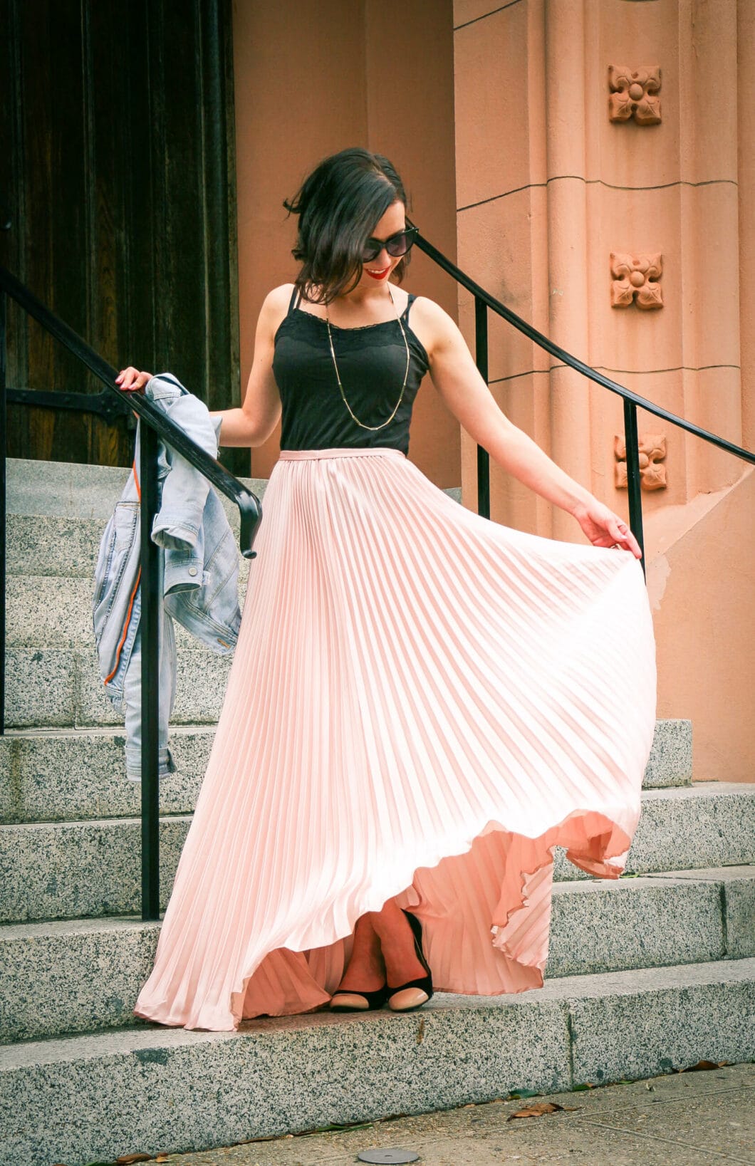 shein pleated maxi