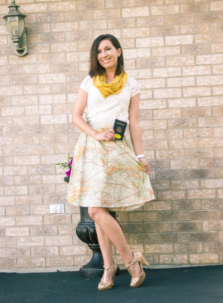 Map of the world skirt ModCloth