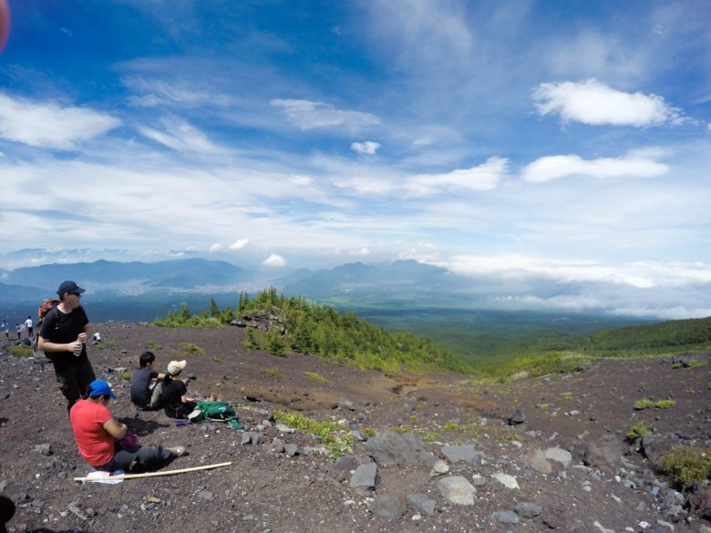 climbing mount fuji