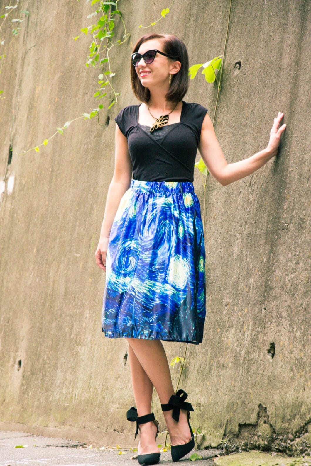 Makemechic The Starry Night midi skirt