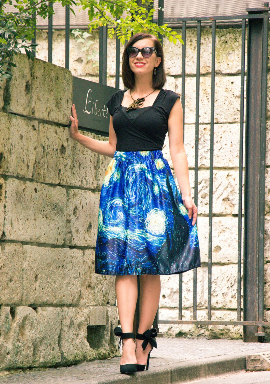 Makemechic The Starry Night midi skirt