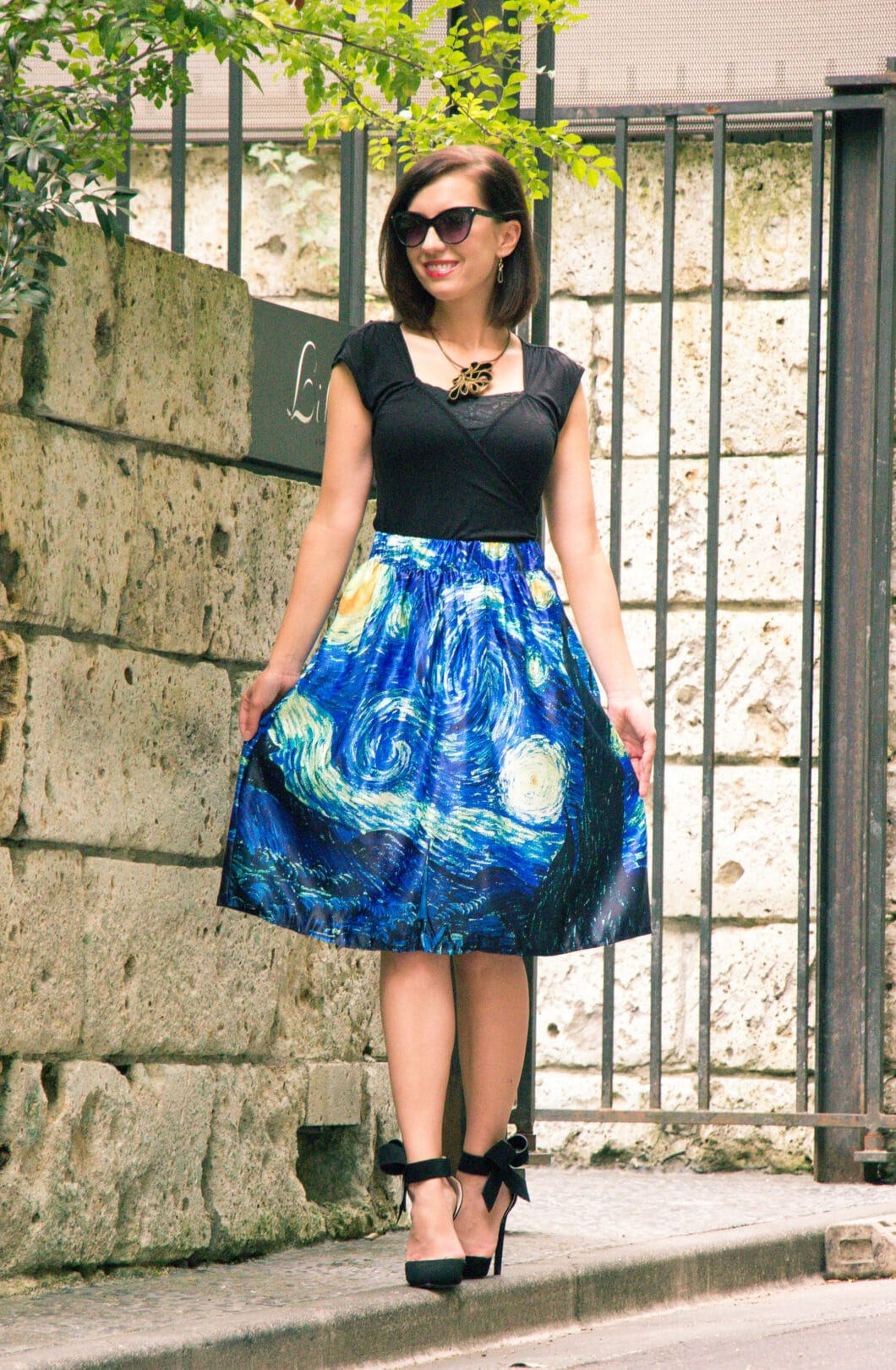 Makemechic The Starry Night midi skirt