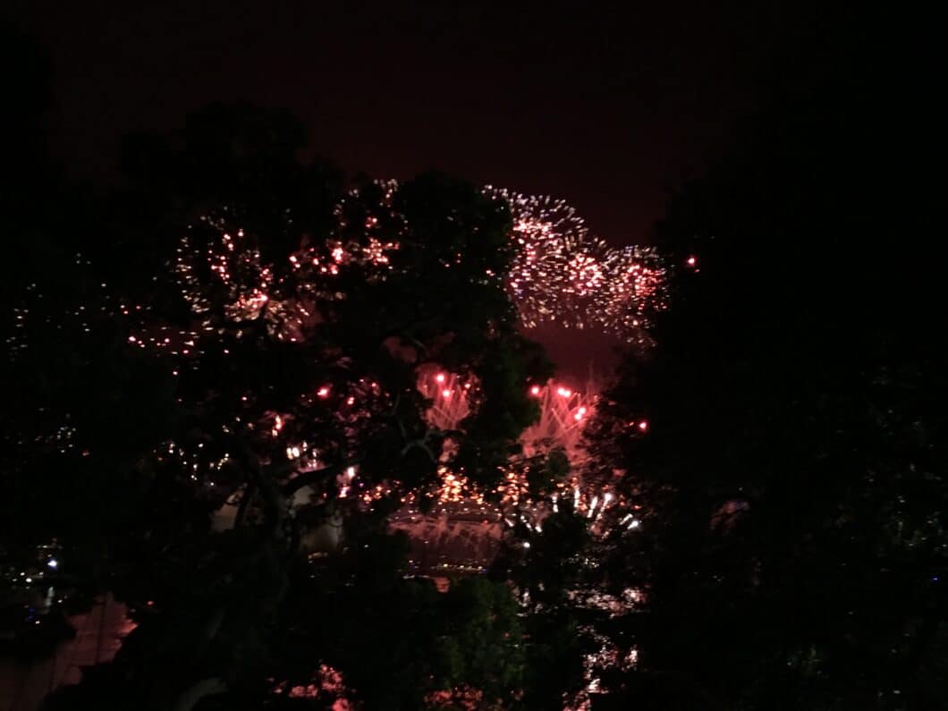 Sydney fireworks from Mrs Macquaries Point.