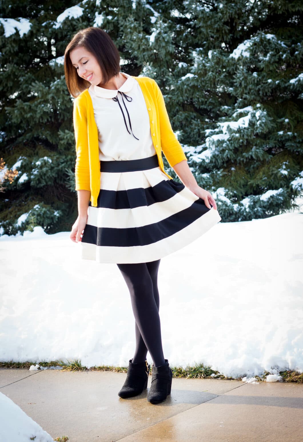 ModCloth striped skirt