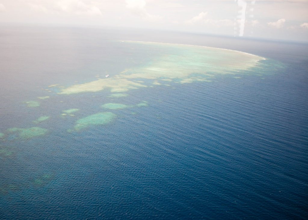 great barrier reef from above