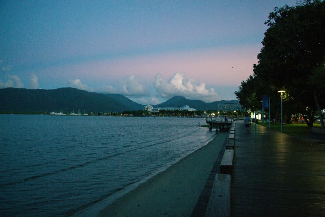 cairns at sunset