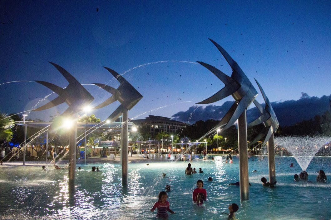 "Woven Fish" sclupture in Cairns.