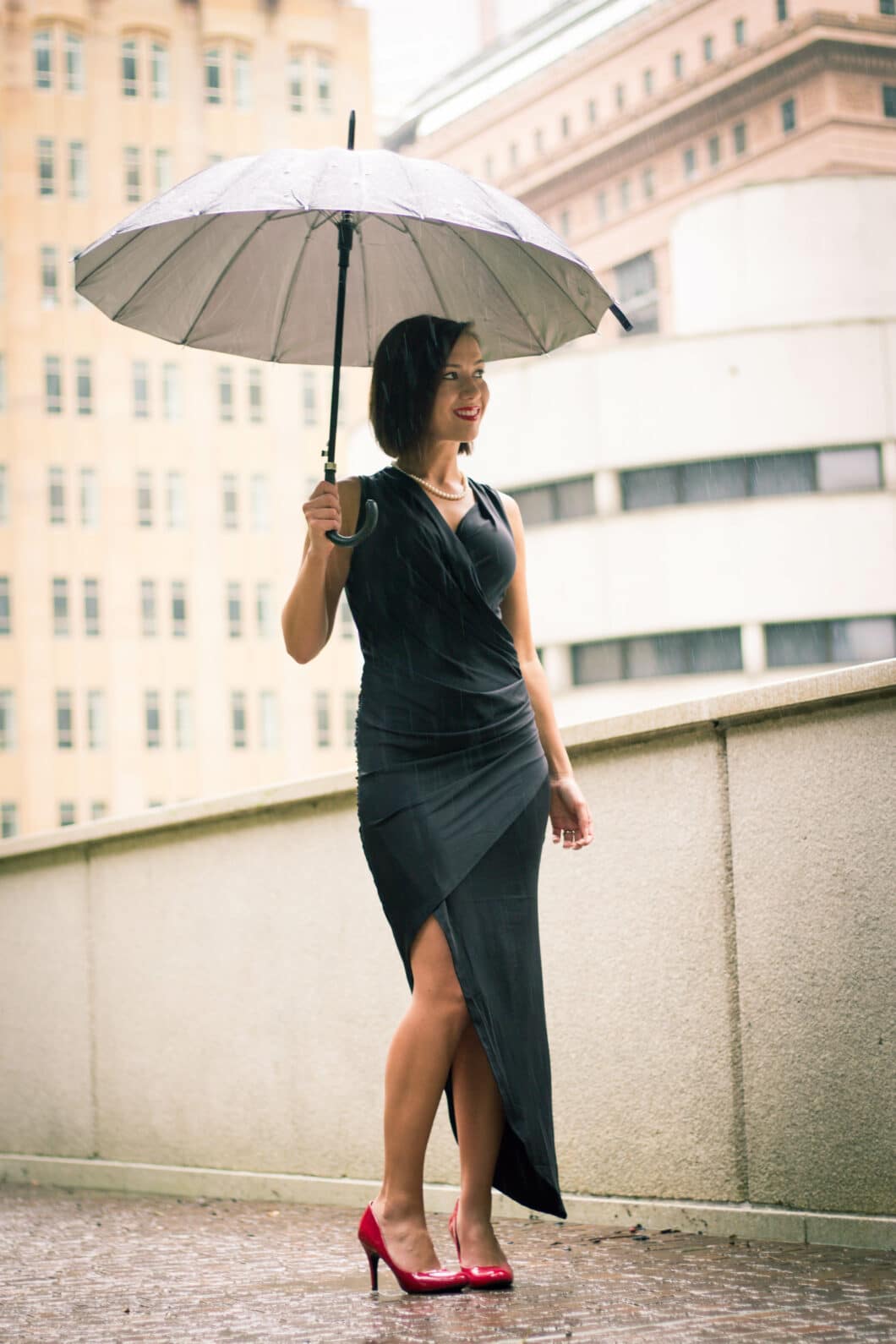 Tobi black wrap dress