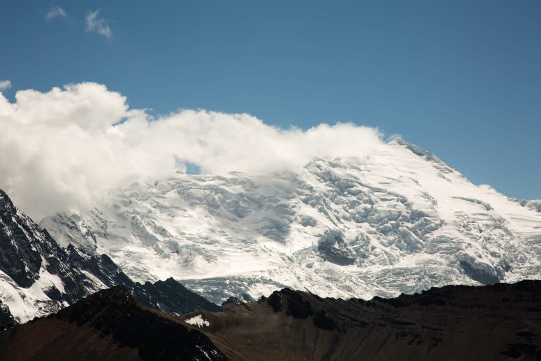 Glaciers you can see at the top too.