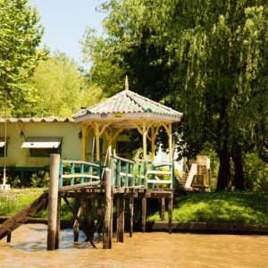 A summer home on the Tigre Delta that can only be reached by boat.