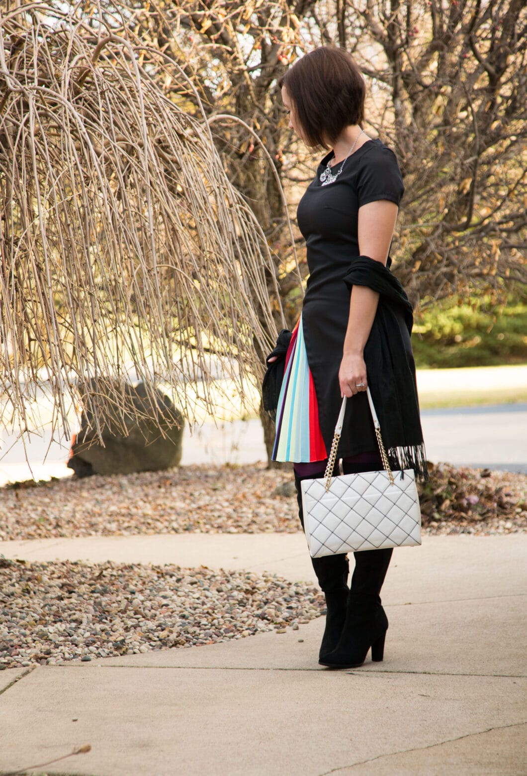 Pleated Rainbow Dress for NYE