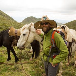 My husband with his horse.