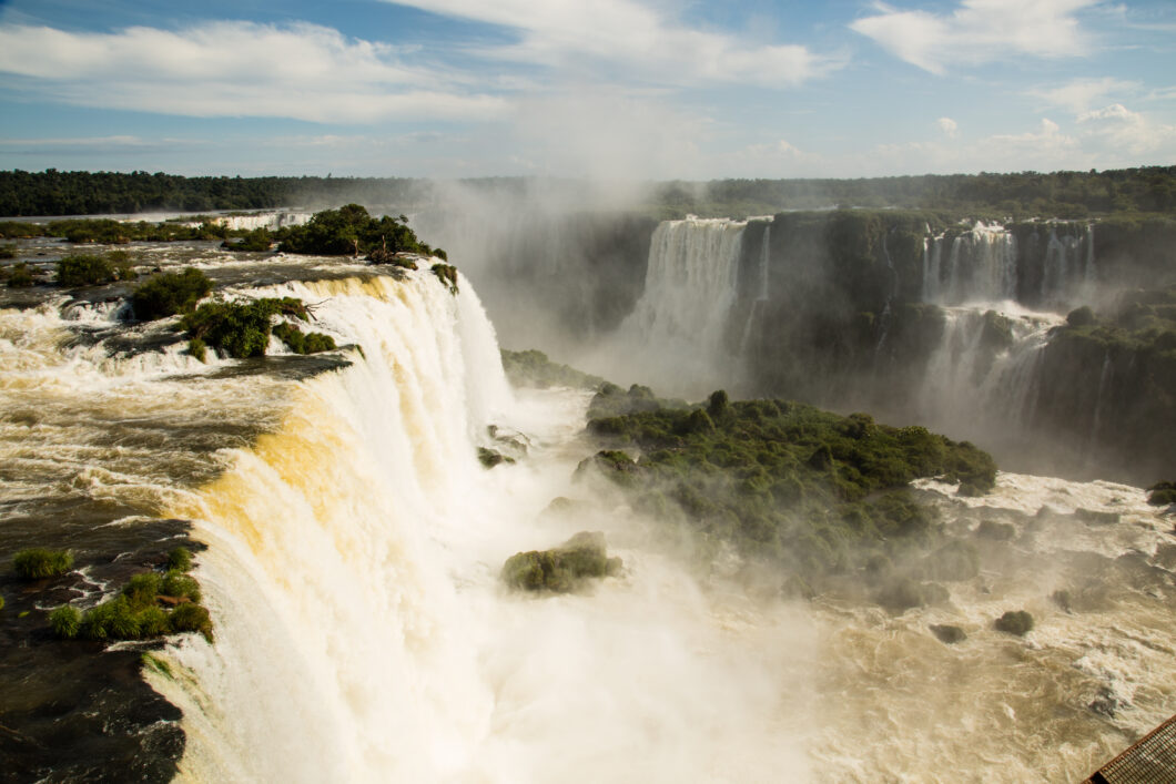 View of Iguazu Falls from above