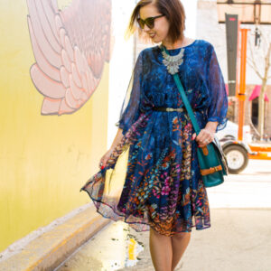 EvaTrends floral smock dress