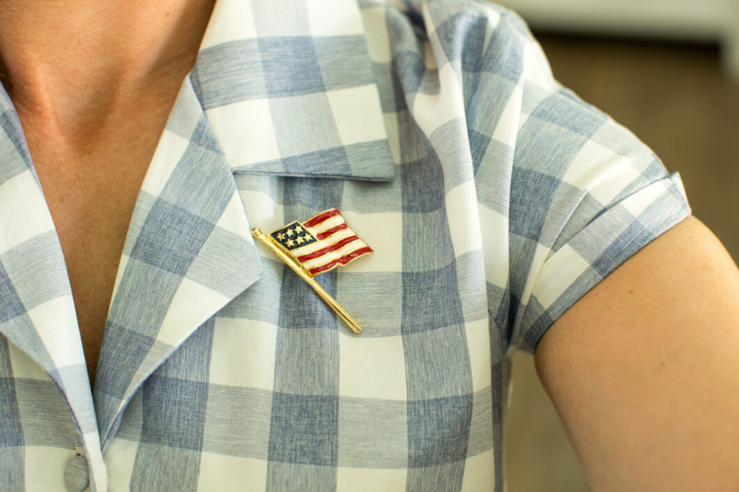 flag pin vintage