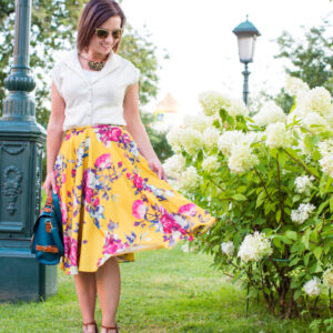 How to Style a Floral Midi Skirt - 7 Outfit Ideas for Summer & Fall