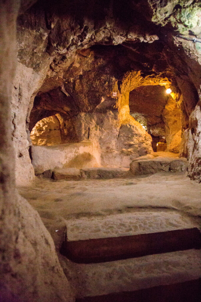 Two separate tunnels underground in Derinkuyu Underground City