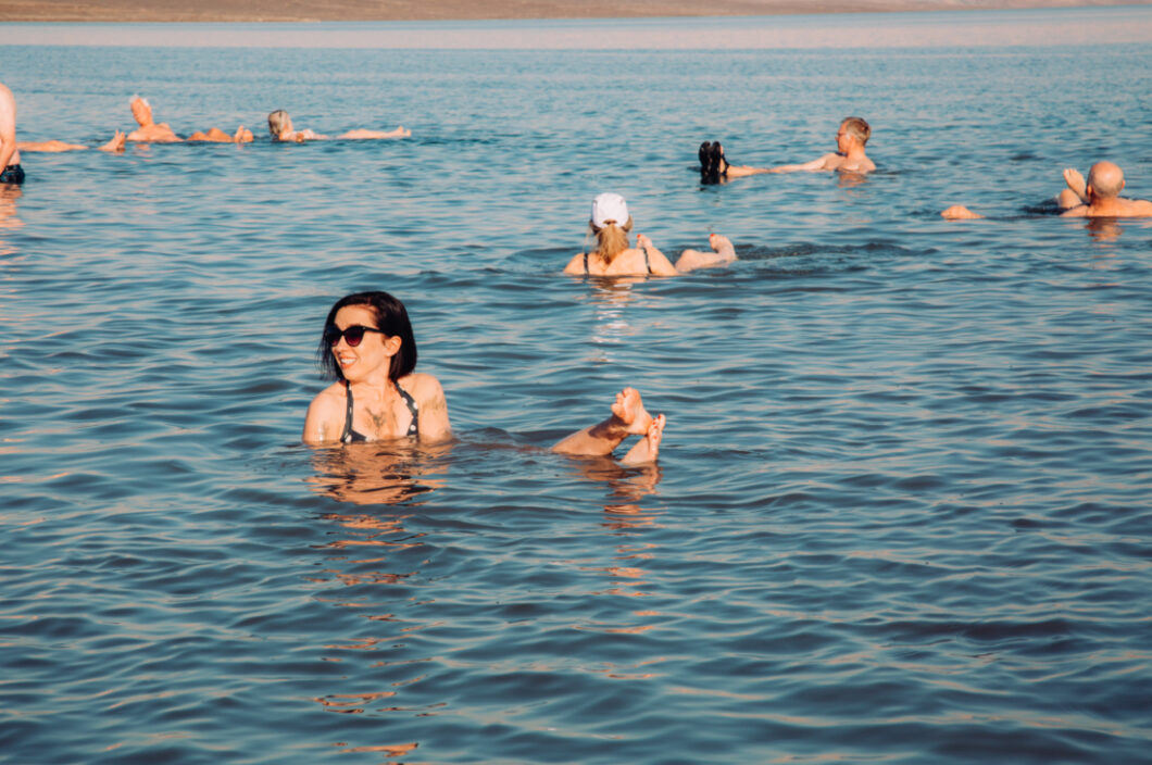 Floating in the dead sea