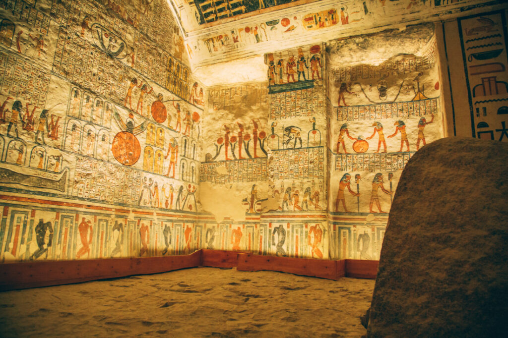 King Ramses V tomb inside the Valley of the Kings.