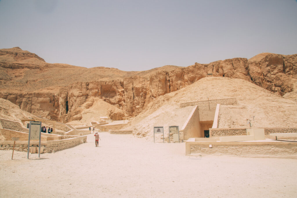 Outside view of a tomb in the Valley of the Kings.