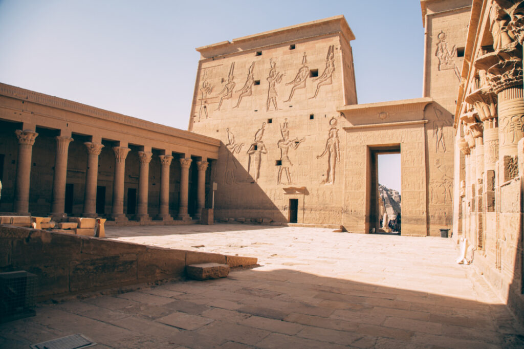 Temple of Isis grounds in Aswan, Egypt.