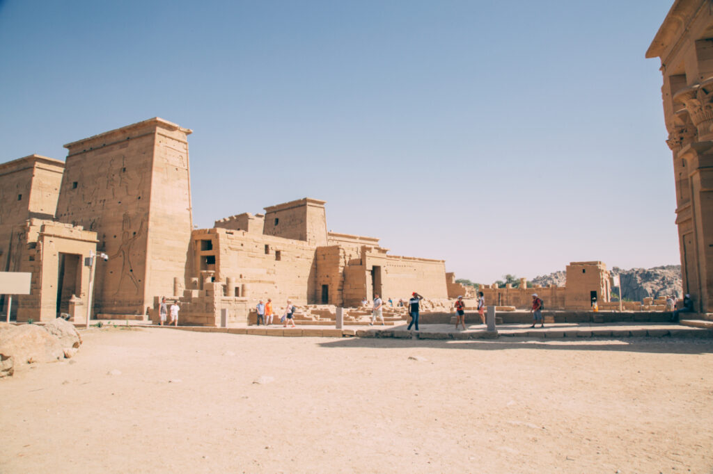 Temple of Isis grounds in Aswan, Egypt.