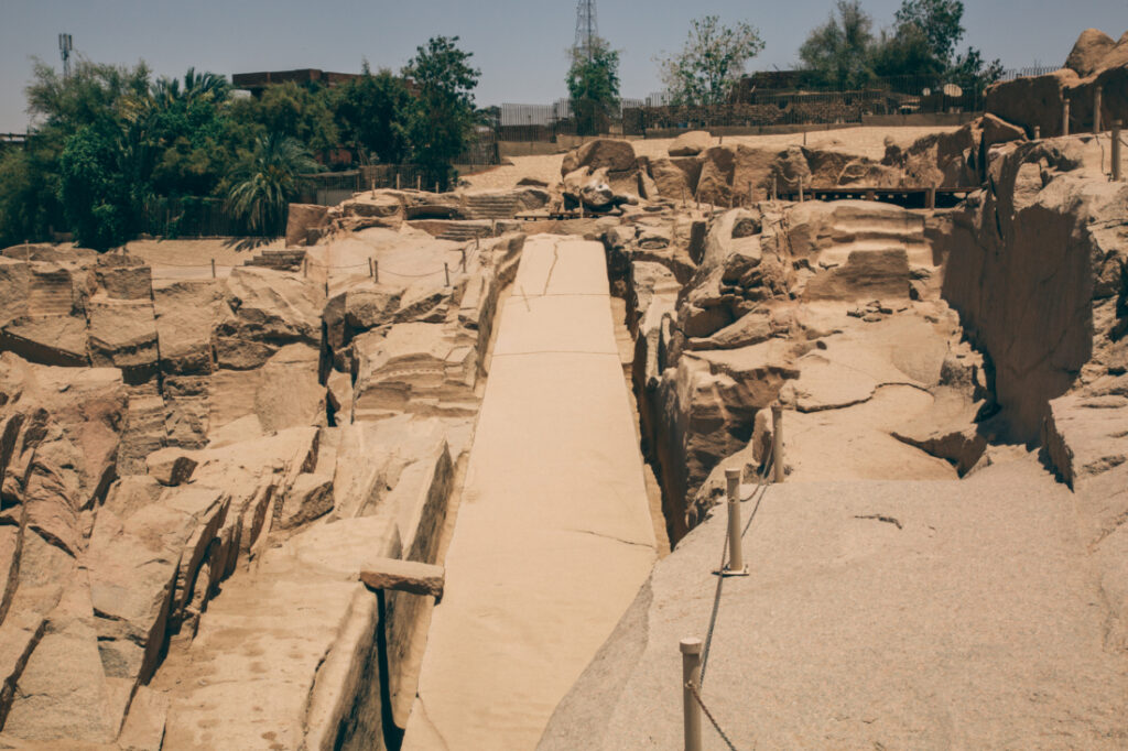 The unfinished obelisk in Aswan, Egypt