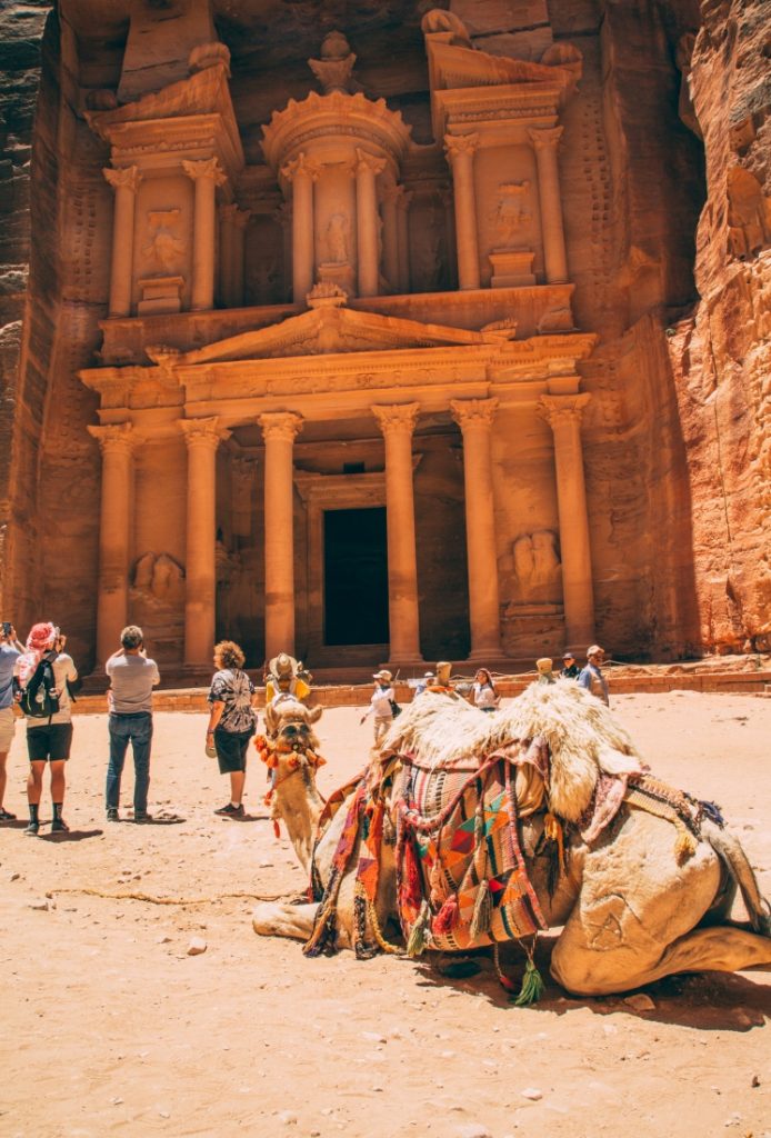 The treasury in petra, jordan.