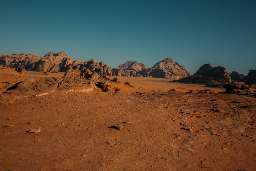 The lunar landscape of Wadi Rum, Jordan