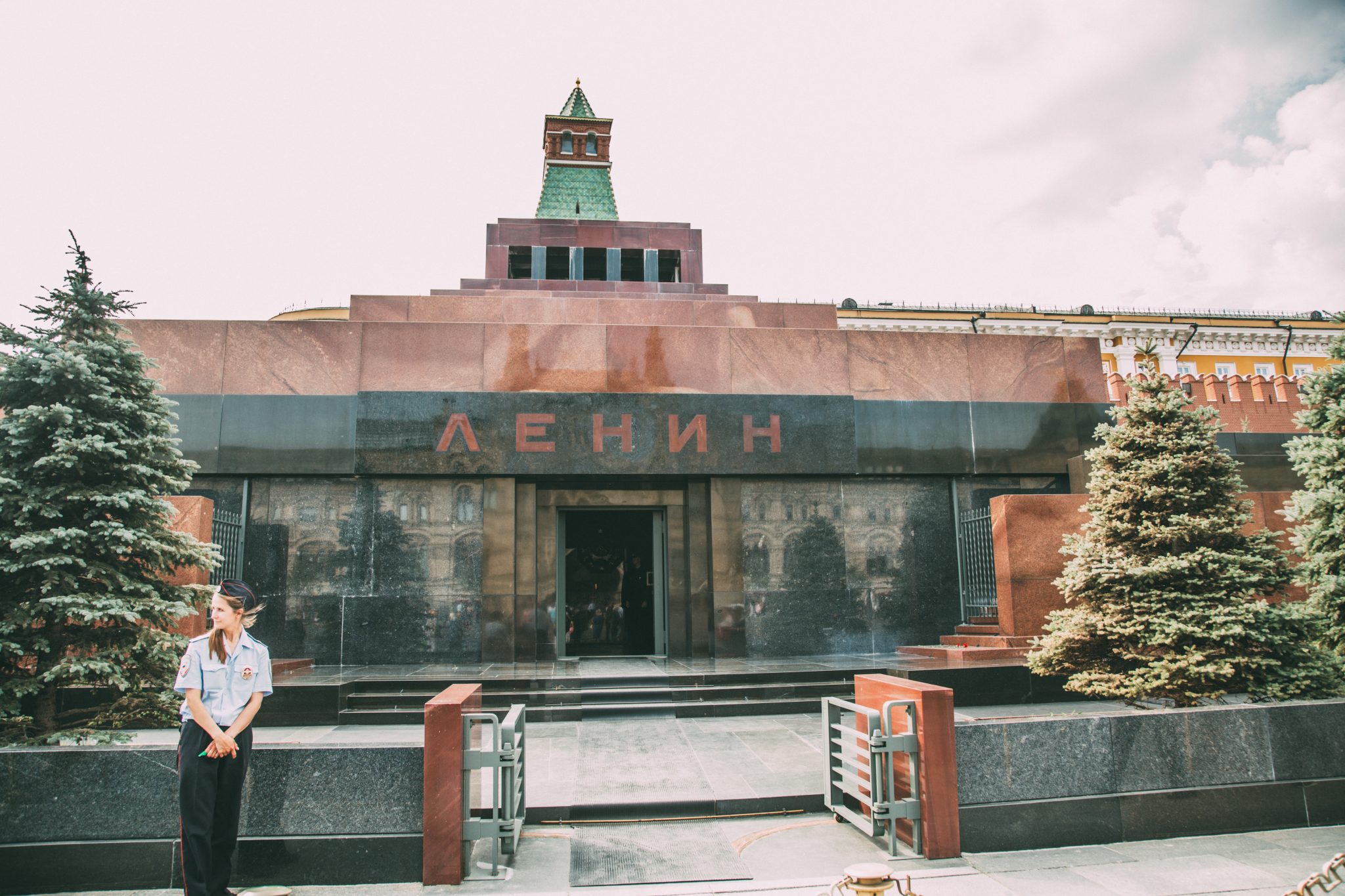 THe entrance to Lenin's Mausoleum in Red Square - one of many crazy things to do in Moscow, Russia.