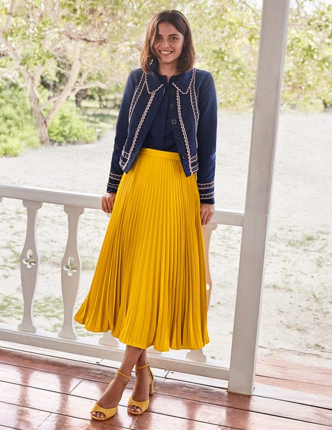 Kristen Pleated Skirt - Tuscan Sun