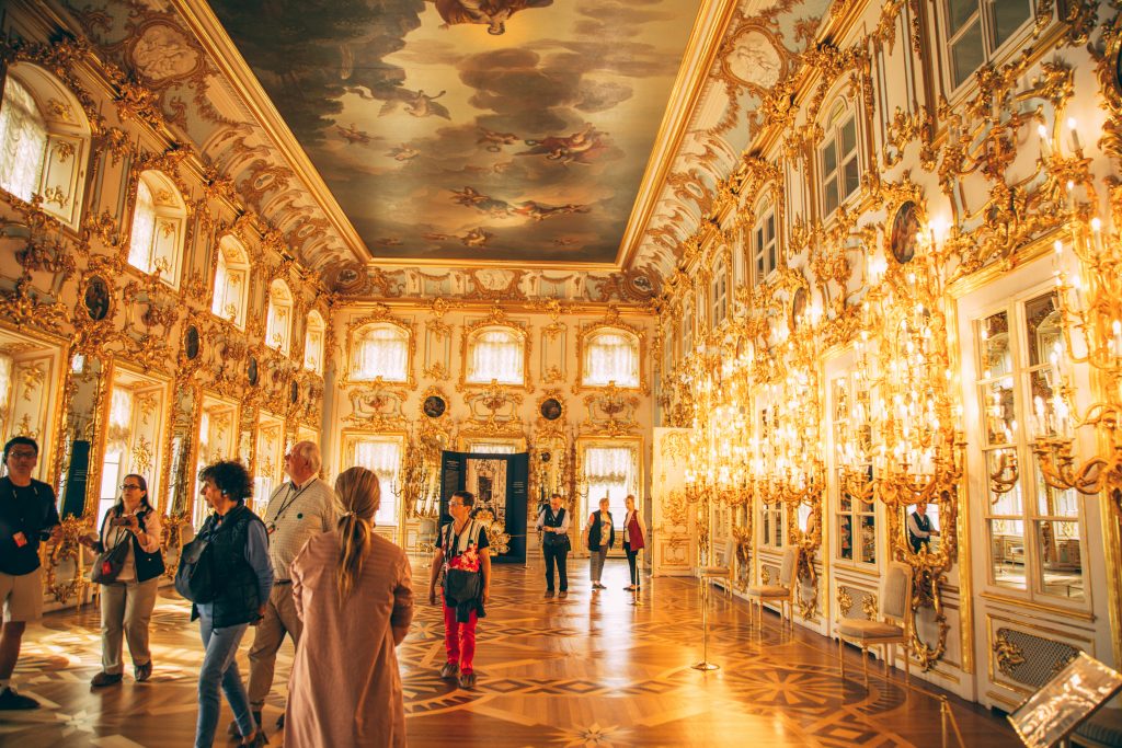 Inside the Grand Peterhof Palace.