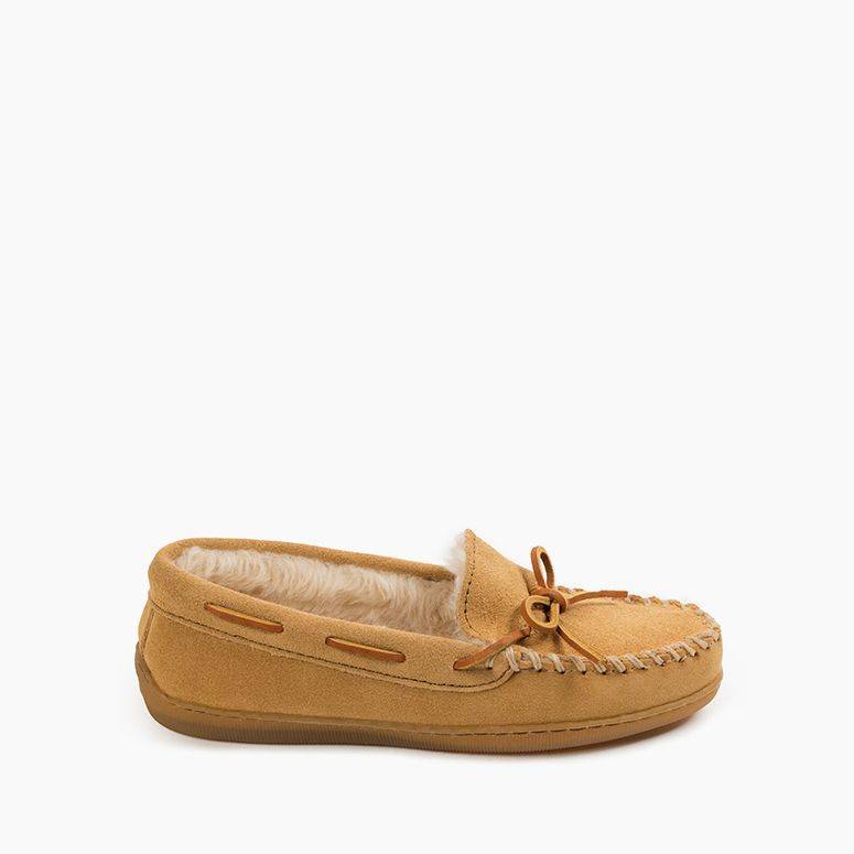 Pile Lined Hardsole slippers by Minnetonka