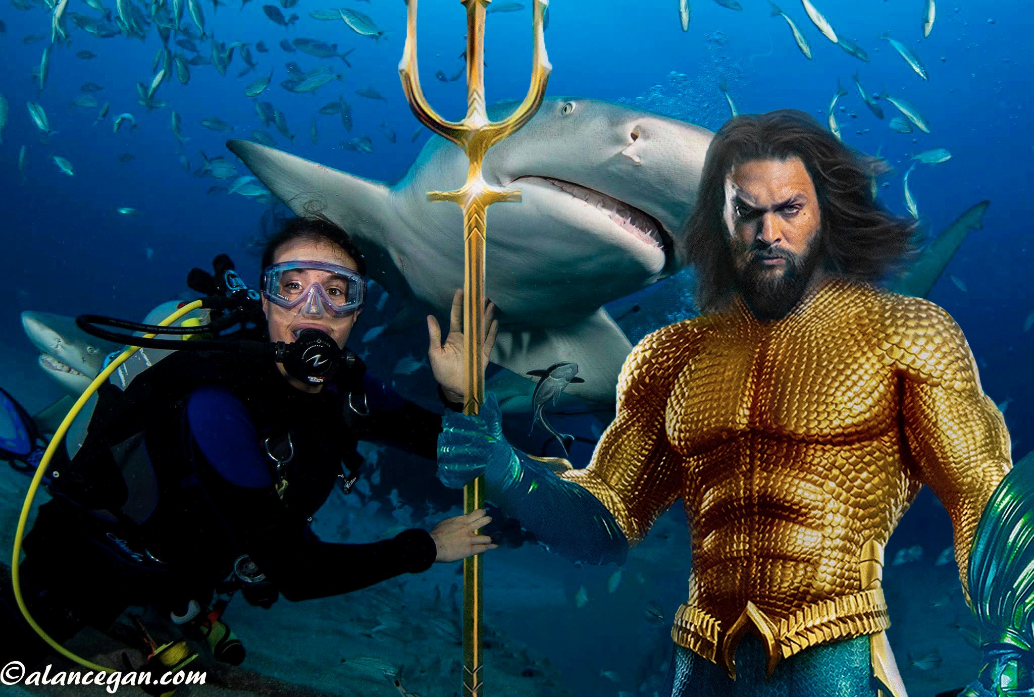 Funny Jason Momoa travel photo edit