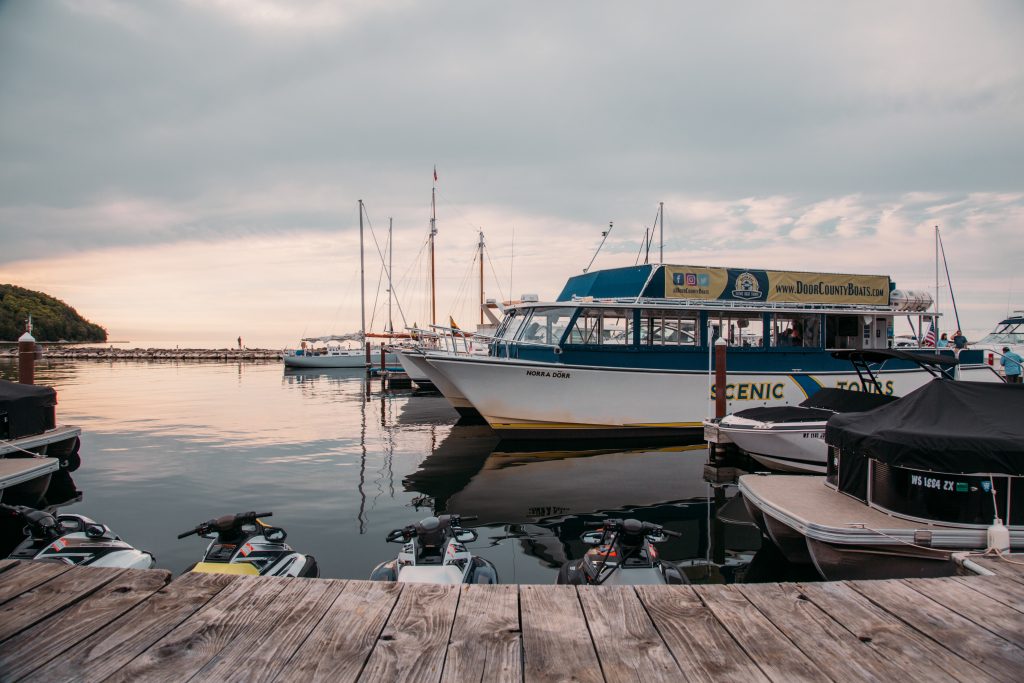 The boat you'll ride on with Sister Bay Scenic Boat Tours.