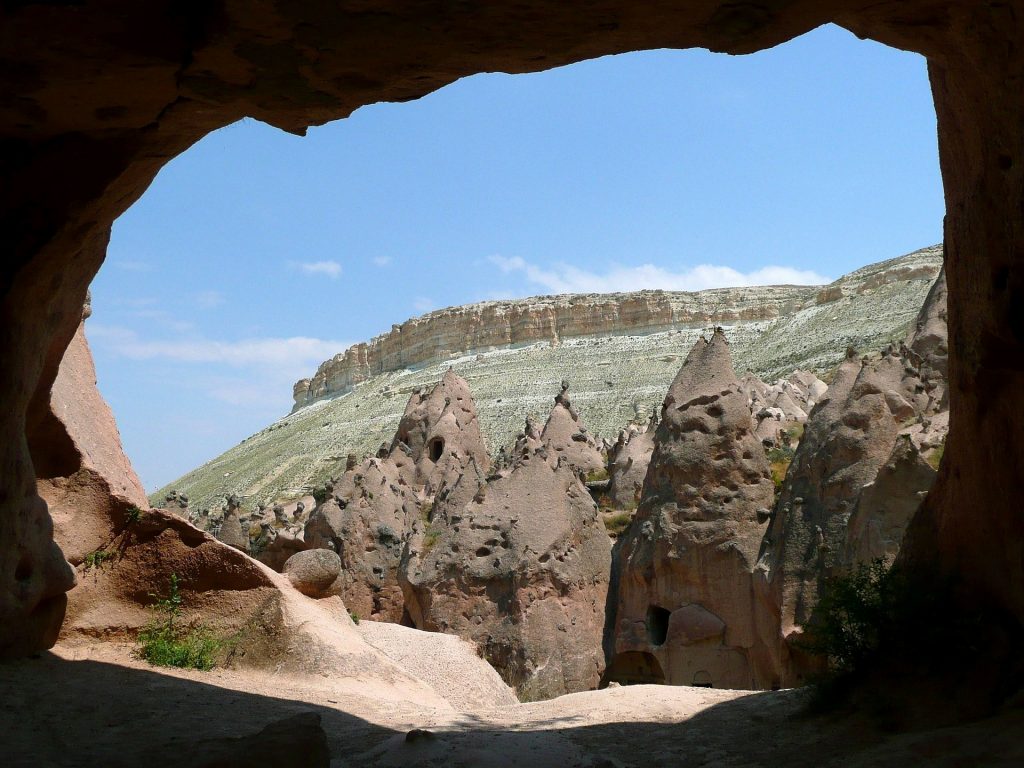 Zelve Open-Air Museum featuring unique rock formations that served as ancient homes