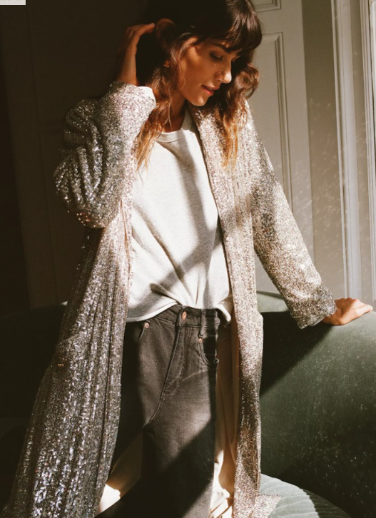  Hover your mouse over an image to zoom. Dulcinea Sequined Duster Jacket