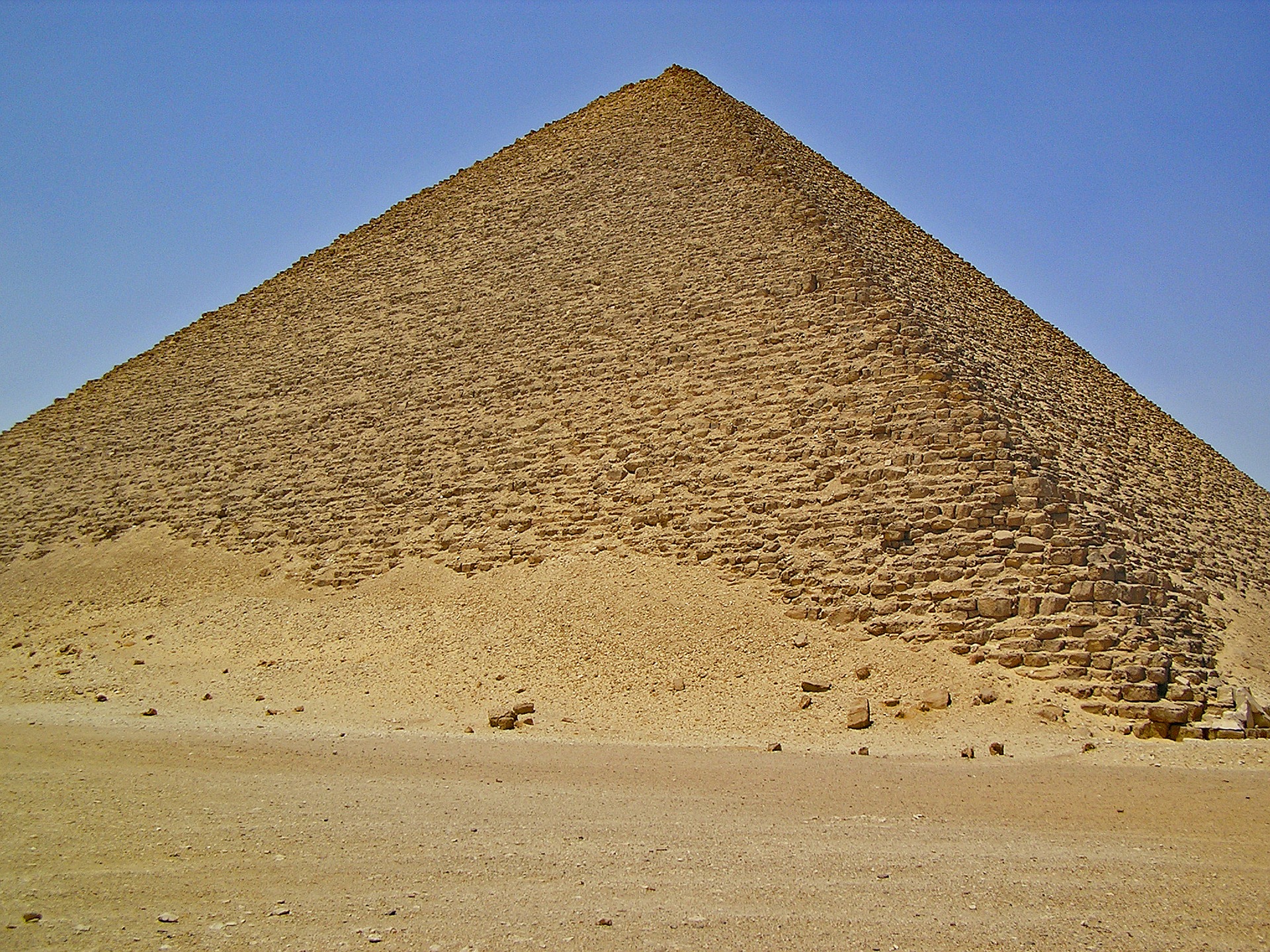 The Red Pyramid in Dahshur, Egypt.