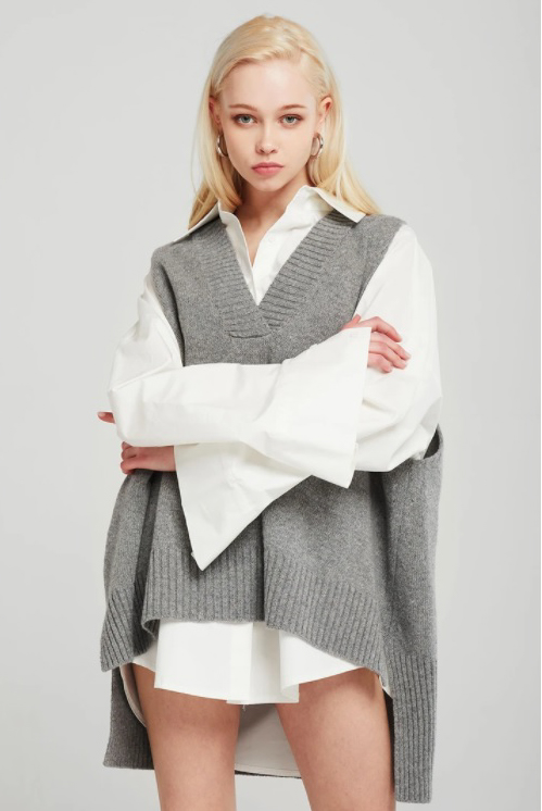 storets Lyla Oversized Knit Vest