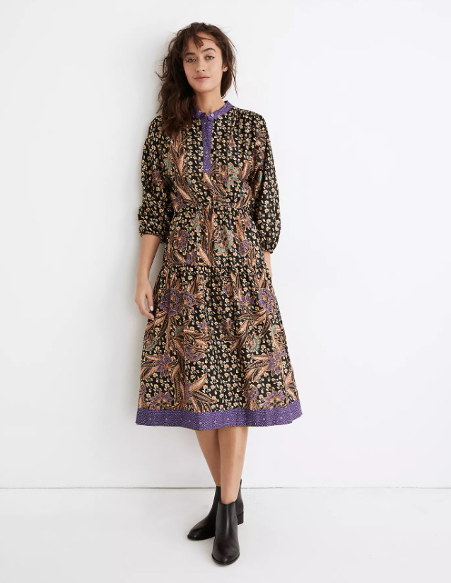 Warm Canyon Club Midi Dress in Hunt Club