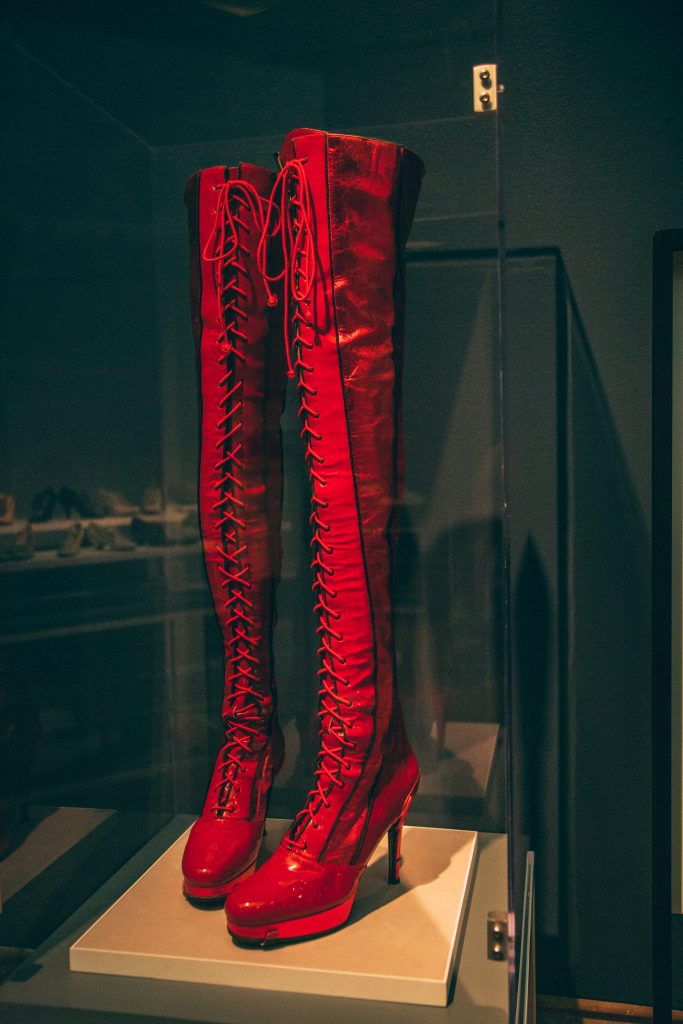 Shoes on display at the Paine Art Center in Oshkosh Wisconsin