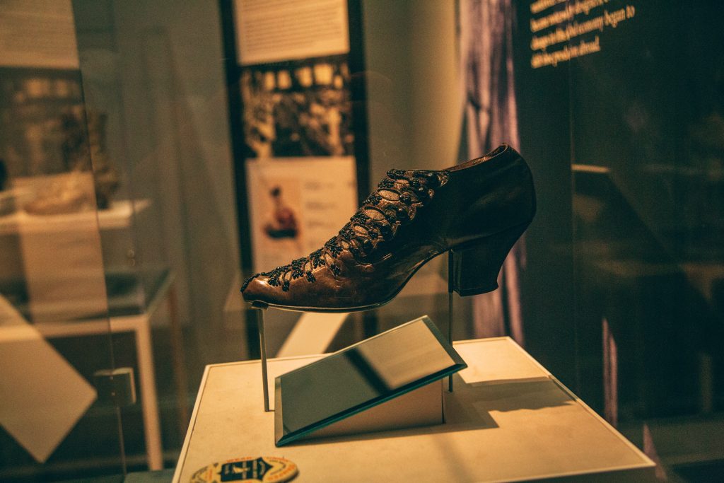 "Walk This Way: Footwear from the Stuart Weitzman Collection of Historic Shoes" exhibit is at the Paine Art Center in Oshkosh, Wisconsin