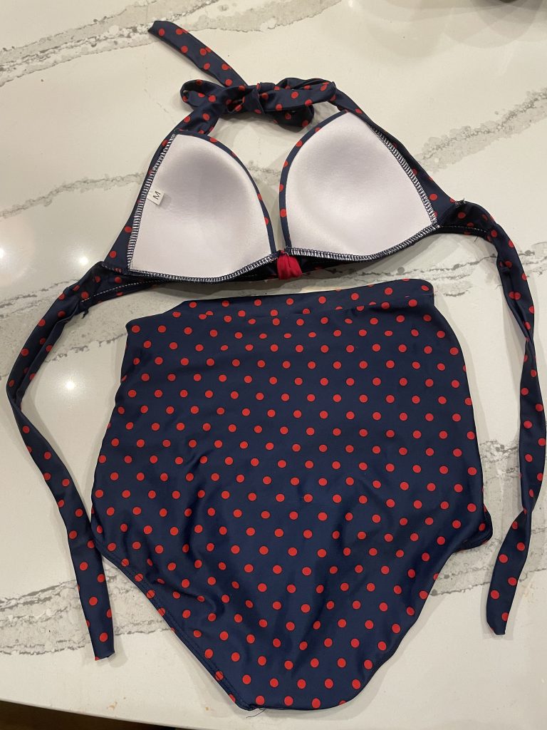 AMIClubwear review of their swimwear - this suit is 7 years old