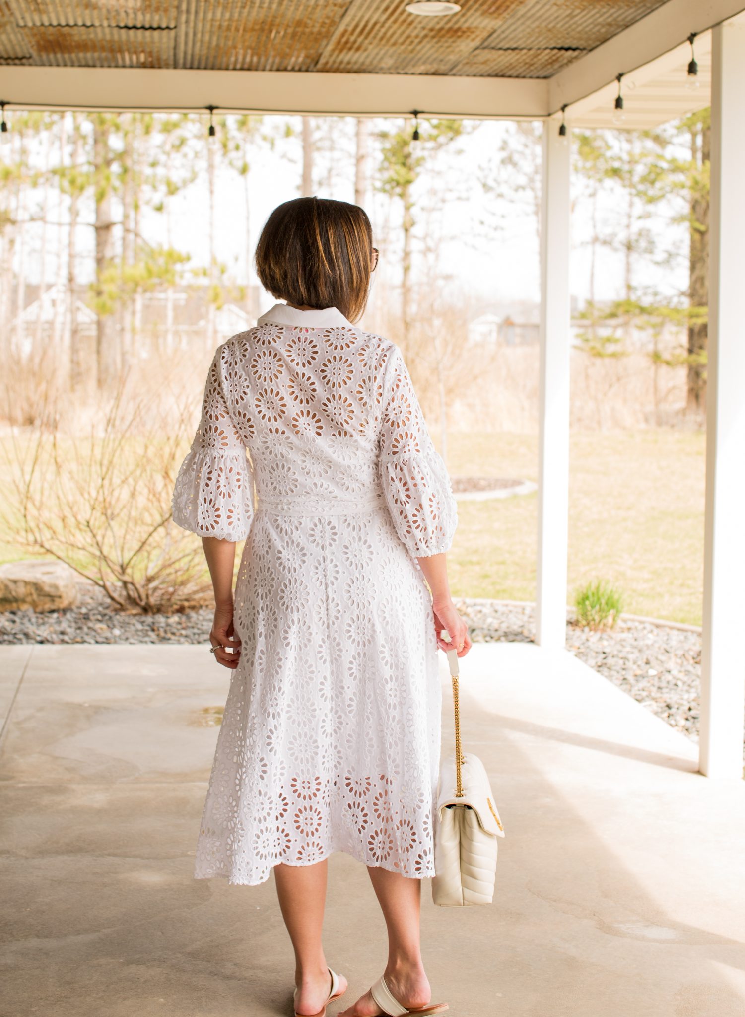 My Mialynn Midi Eyelet Shirtdress