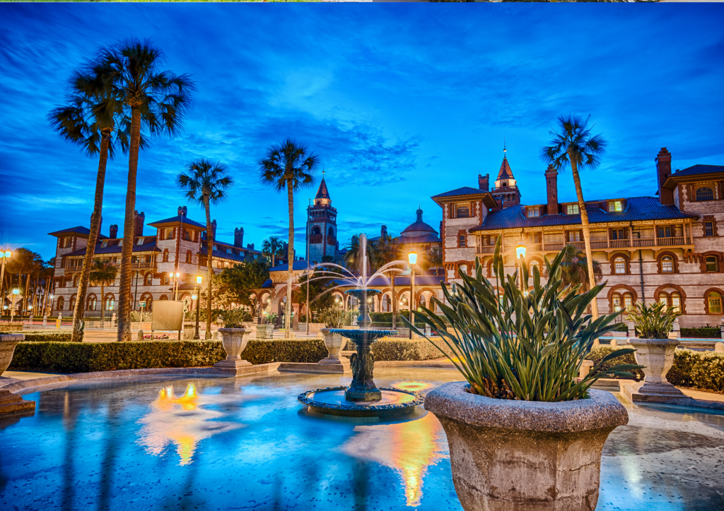 Wide angle view of the St. Augustine Florida.