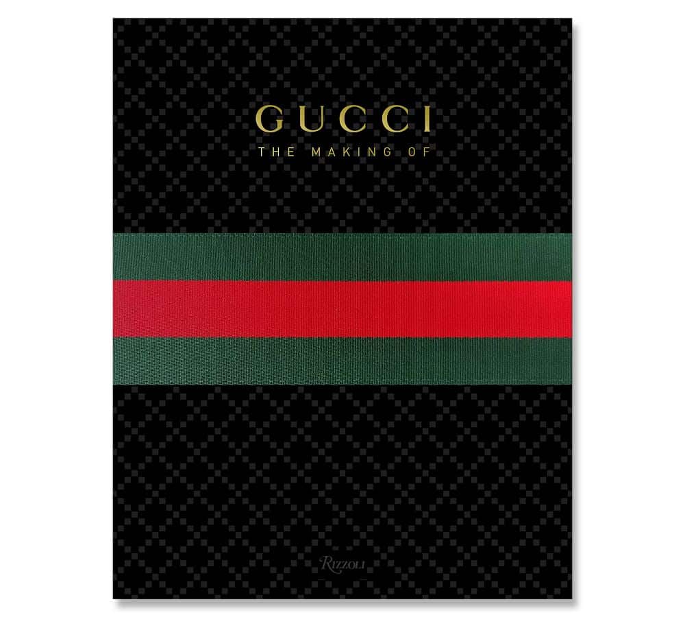 Hardcover fashion and designer book authored by Frida Giannini titled Gucci: The Making Of with book cover design of the Gucci's signature pattern and logo