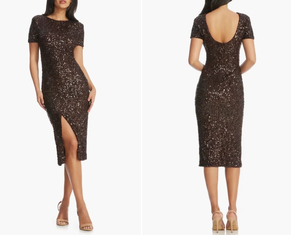 Natasha Sequin Sheath Midi Dress
Dress the Population