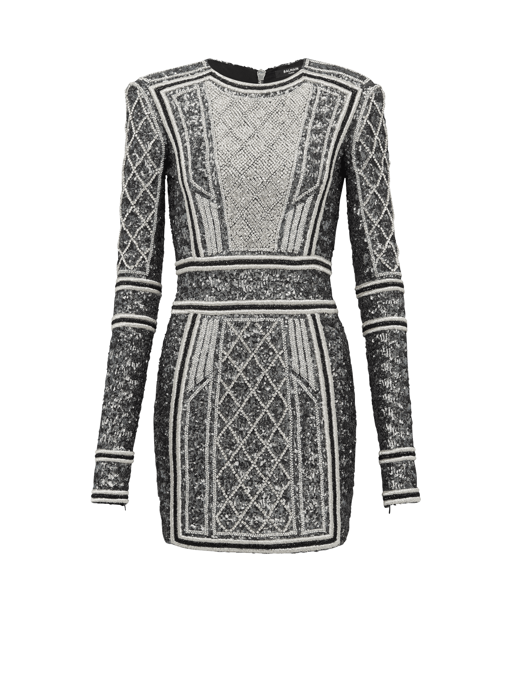 Balmain Short Embroidered Dress on a white background.